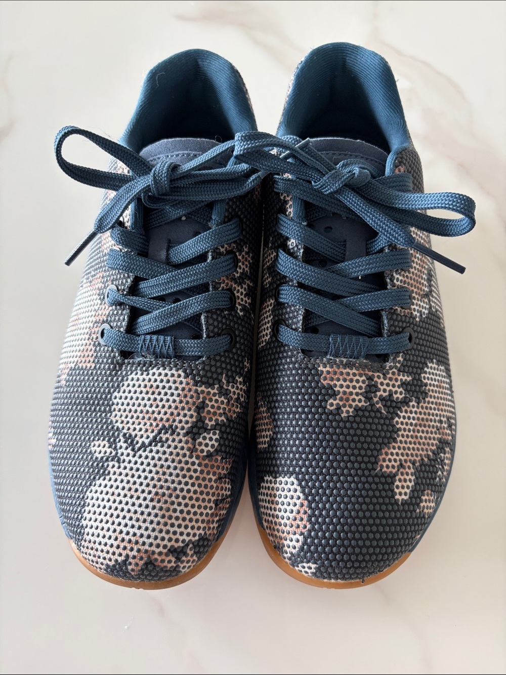 NOBULL Navy Blue and Tan Floral Trainers - Picture 4 of 9